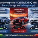 do the driving modes in cadillac lyriq offer different ranges or battery usages